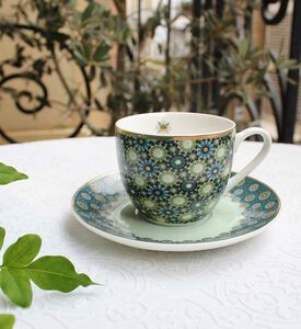 Andalusia 2 Saucer Cups Tin Box