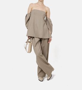 بلوزة بومبيدو مكشوفة الكتفين