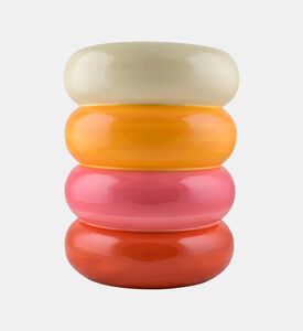 إناء أزهار سيراميك متعدد الألوان