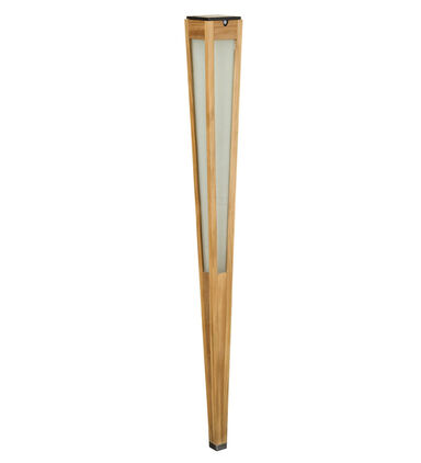 Lanai Teak Wood Torch Solar Lantern