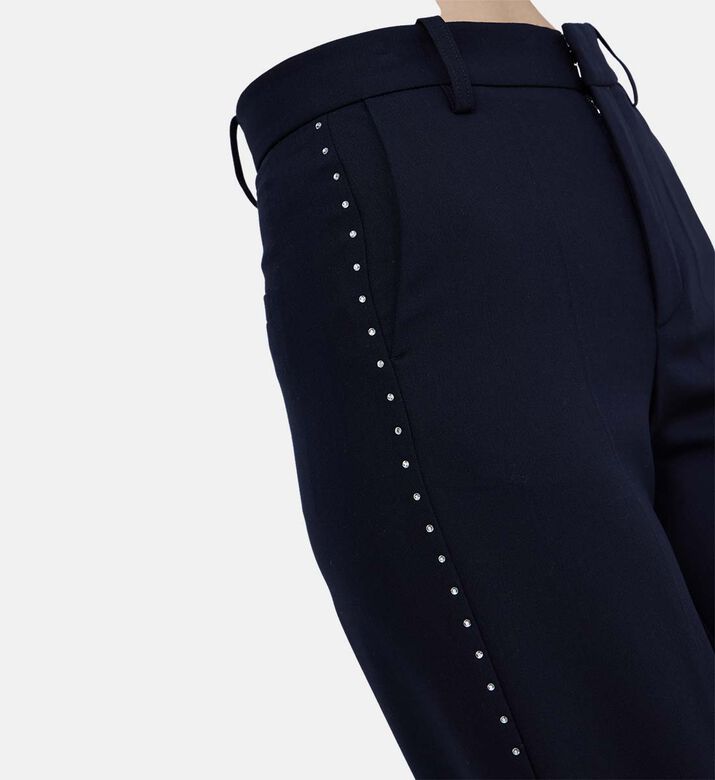 Panol Rhinestone-embellished Wide-leg Pants