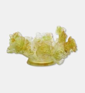 Cristal de Paris Bowl Desert Rose Flower, Gold, Packshot View