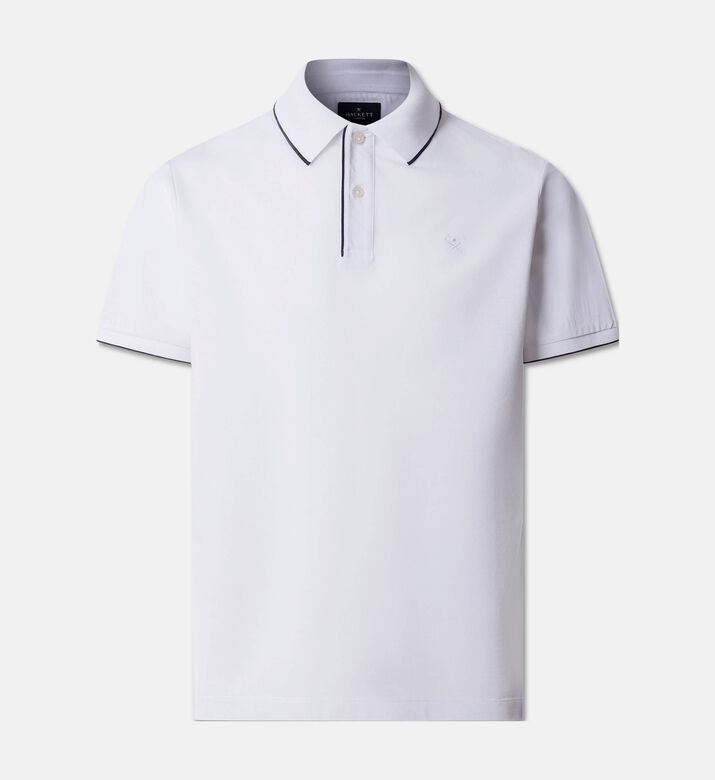Hackett London Polo Merc, White, S, Packshot View