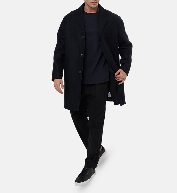 Maison Kitsune Casual Fox-embroidery T-shirt, Black, M, Model View