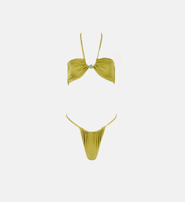 Kei Rushed-details Bikini Top
