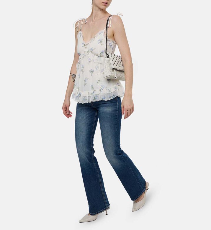 The Kooples Floral-print Peplum Camisole, Model View
