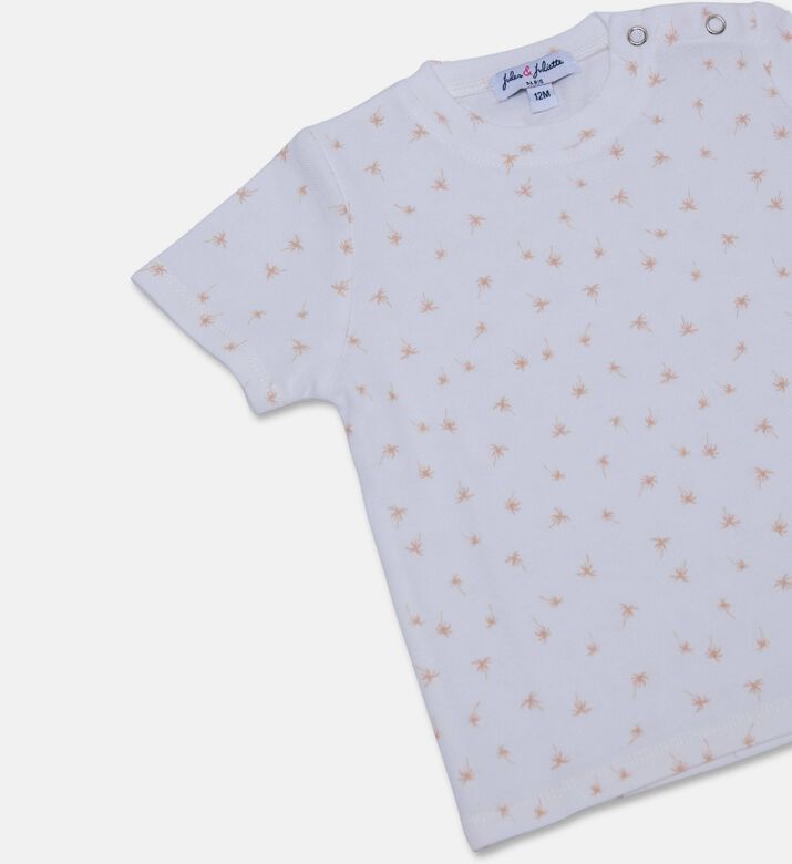 Jules & Juliette Paris Cotton Micro-print Crewneck T-shirt, Packshot View