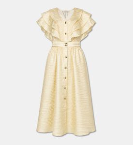 Poca and Poca Ruffled Button-front Short-sleeve Dress, Packshot View