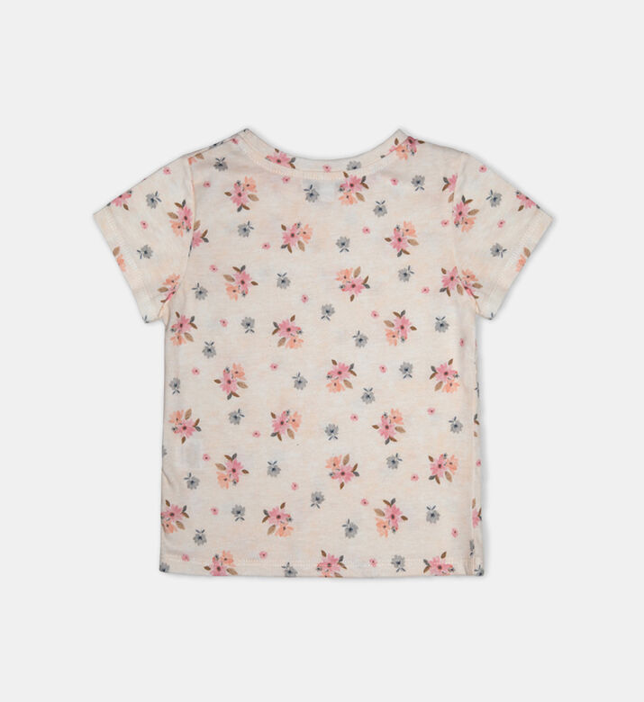 Short-sleeve Flower-print T-shirt