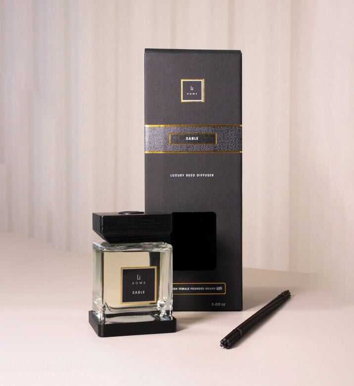 Home Life Style Diffuser Square Reed Sable, Clear, 250-ml, Packshot View