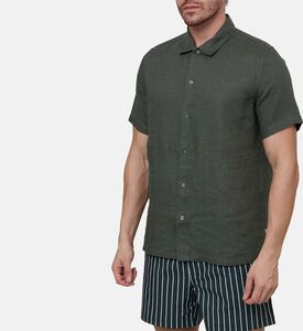 Linen Short-sleeve Classic-fit Shirt