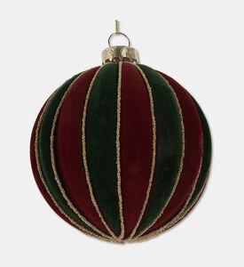 Clayre & Eef Christmas Ball Stripe 8x8 Cm, Packshot View