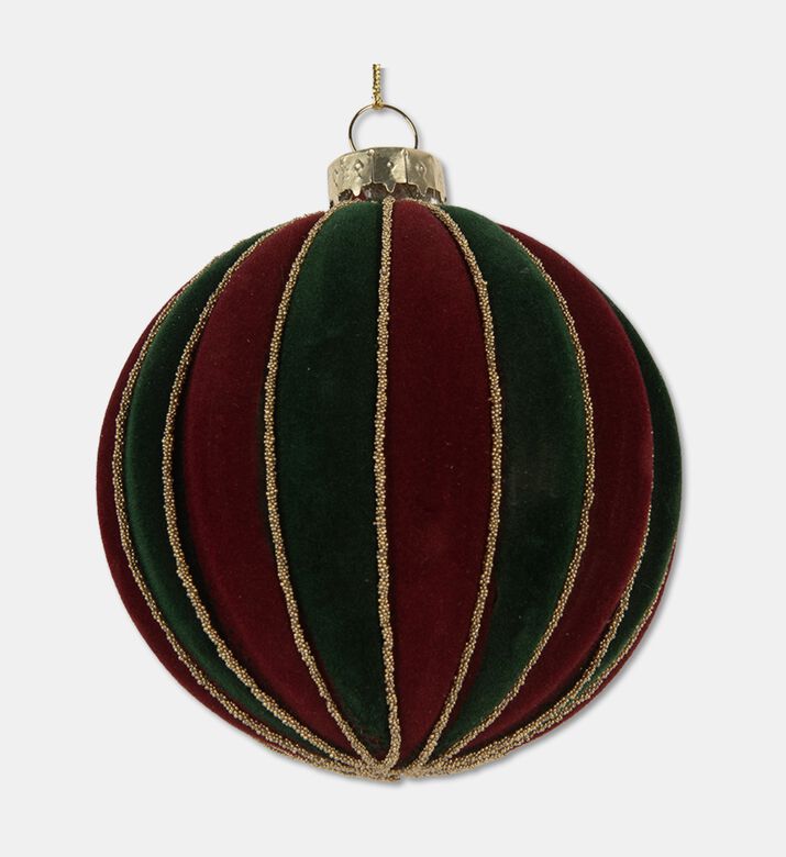 Clayre & Eef Christmas Ball Stripe 8x8 Cm, Packshot View