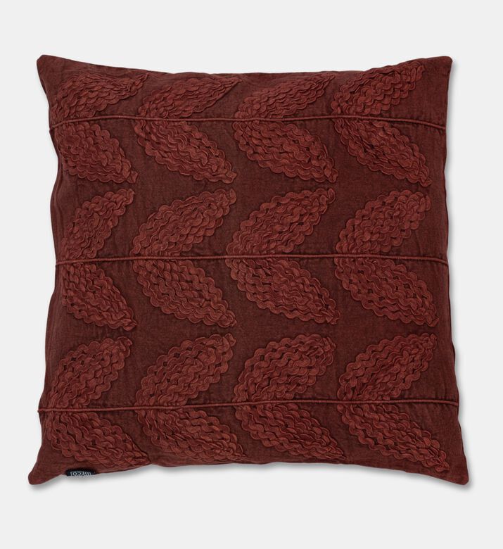 Home Deco and More Lulu Square-shape Cushion, Burgundy, Packshot View