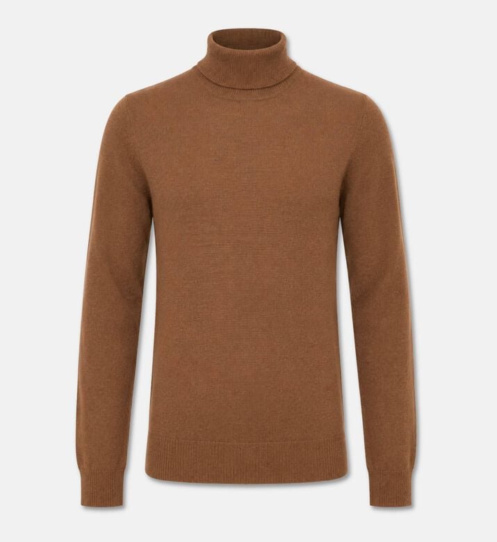 Galeries Lafayette Nachrol Knitted Turtle Neck Pull, Brown, Xxl, Packshot View