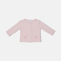 Embroidered Pockets Cardigan Pants Set