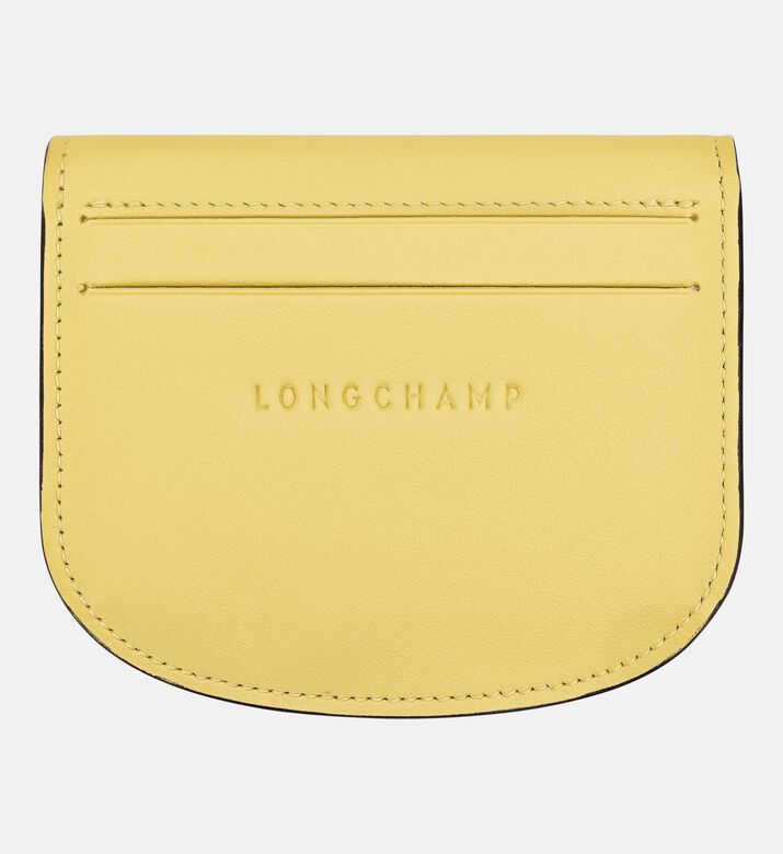 Longchamp Le Pliage Xtra Leather Cardholder, Lime, Packshot View