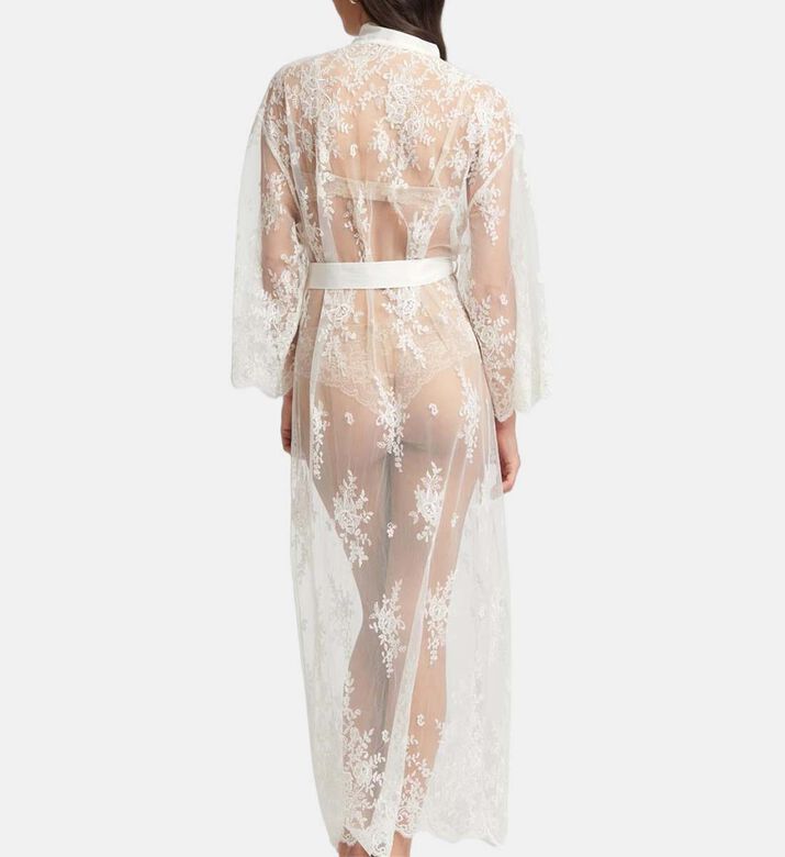 غطاء طويل مطرز بأزهار