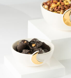 Ramadan Moon Gold Glazed Ceramic Bowl