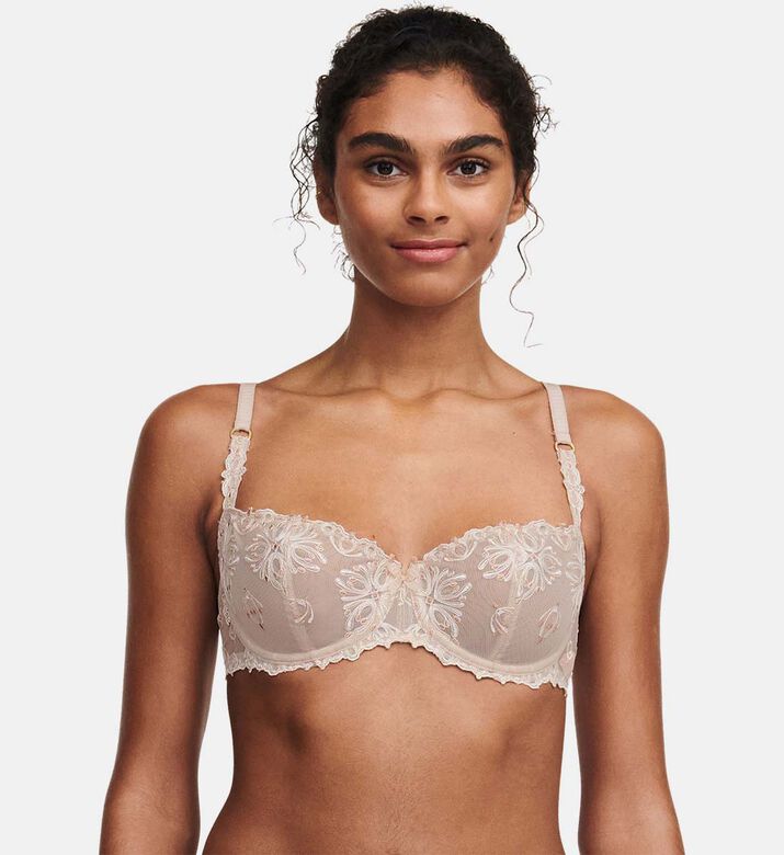 Floral Embroidered Lace Demi Bra