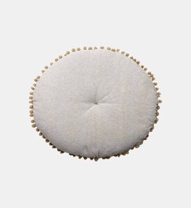 Gaddi Embroidered Pompom Filled And Vaccumed Cushion
