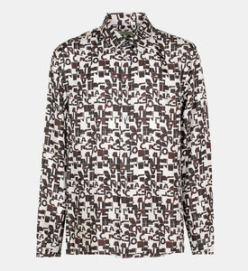 تي شيرت حرير جاكار بشعار الماركة