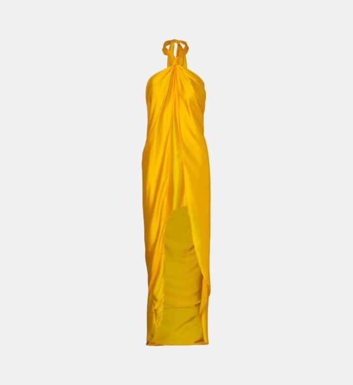 Lola High-neck Asymmetric Dress