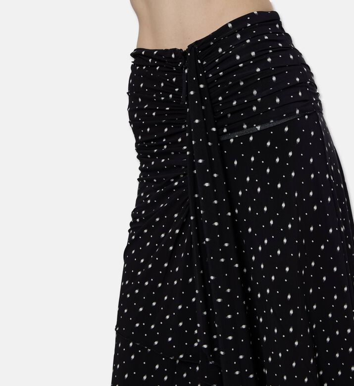 Isabel Marant Ruched Printed Midi Skirt, Model View