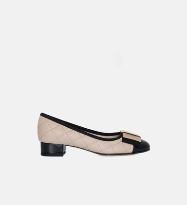Quilted Leather Two-tones Pumps