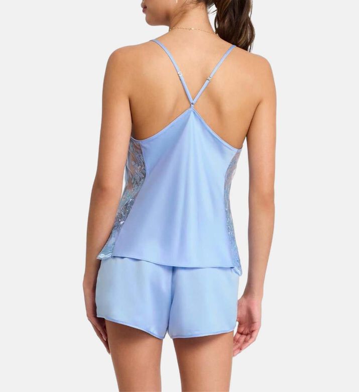 Satin Sleeveless V-neck Set