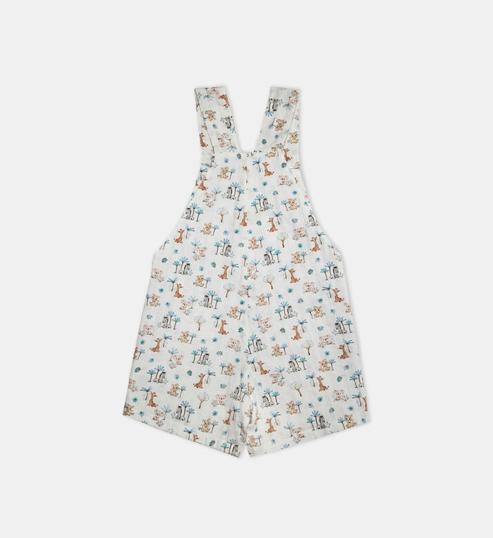 Daniel Cotton Animal-print Dungaree