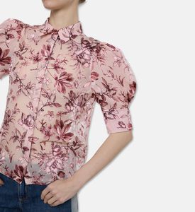 Alice and Olivia Willa Blouson Sleeve Top, Model View