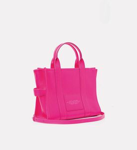 Marc Jacobs The Leather Medium Tote Bag, Dark-pink, Packshot View
