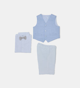 طقم بدلة مزينة بعقدة 3 قطع