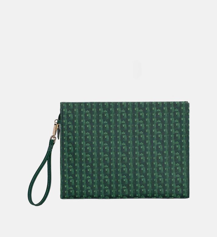 Cady Vegan Leather Zip-top Clutch