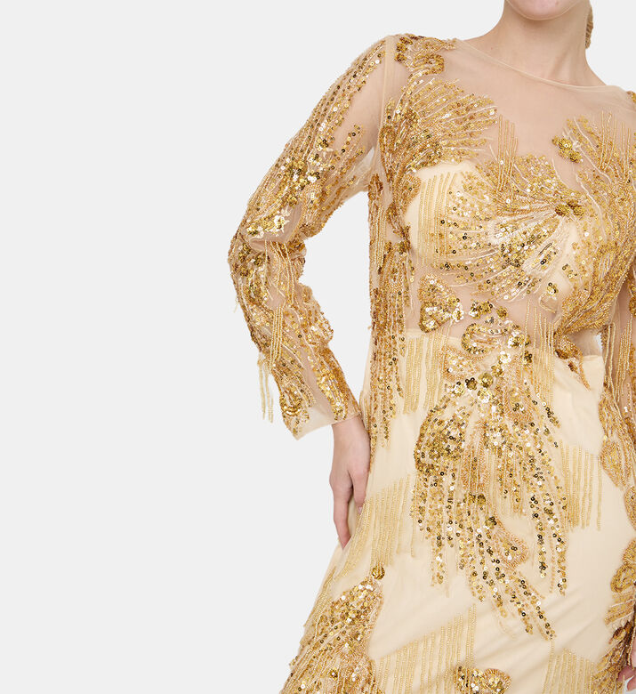 Golden Rhapsody Sequin Gown