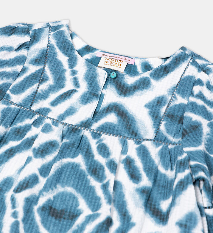 All-over Printed Ladder Tape Maxi Dress