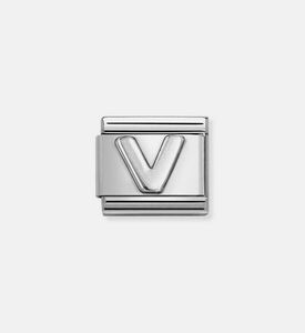 Composable Classic Oxidized V Charm Composable Classic Oxidized V Charm