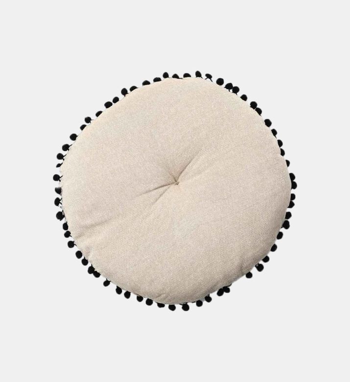 Gaddi Embroidered Pompom Filled And Vaccumed Cushion