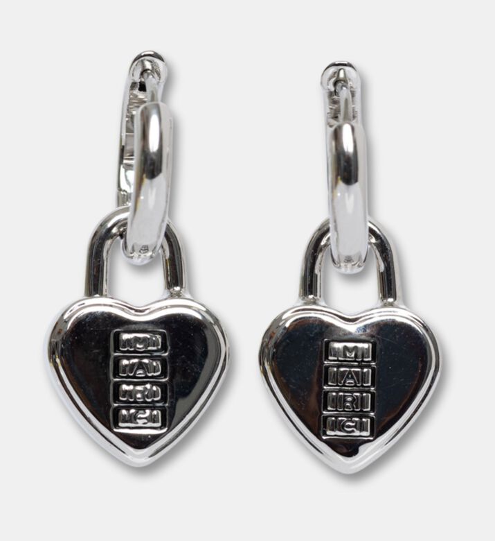 Marc Jacobs Erngs Heart Padlock, Silver, Packshot View