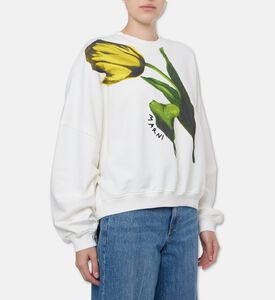 Marni Logo-tulip Printed Oversized Sweatshirt, Model View