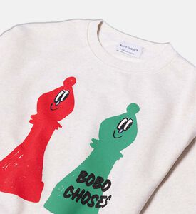Bobo Choses Chess Piece-print Long-sleeve Sweatshirt, Packshot View