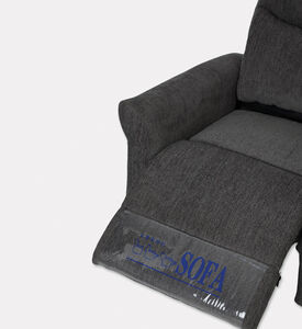 Home Deco and More Chad Swivel Recliner, Black, Packshot View
