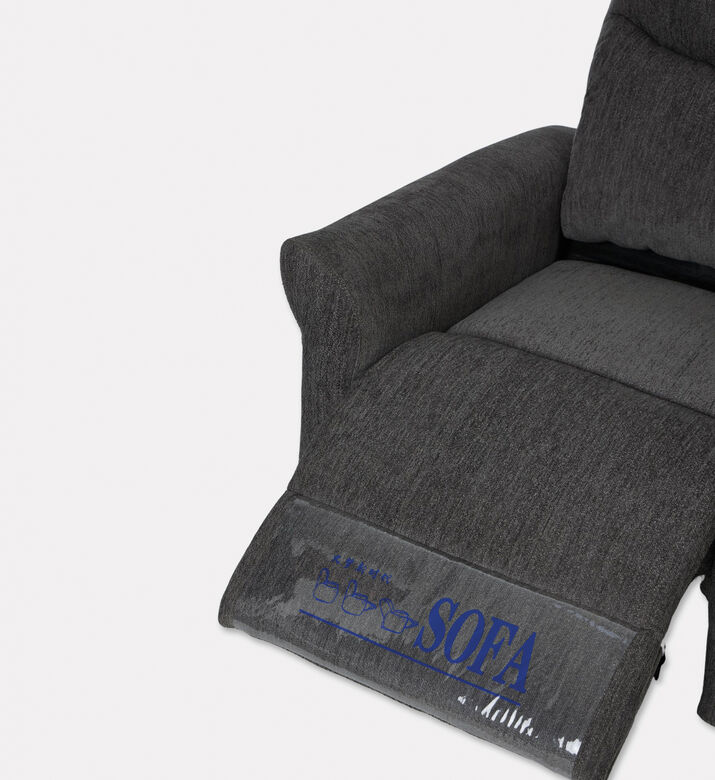 Home Deco and More Chad Swivel Recliner, Black, Packshot View