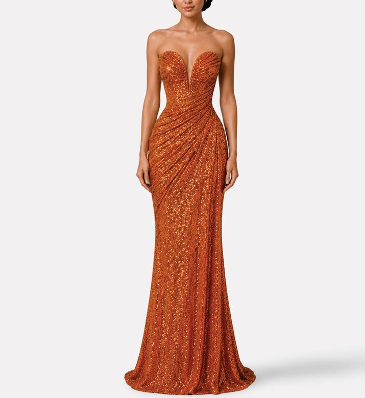 Zeena Zaki Long Dress, Model View