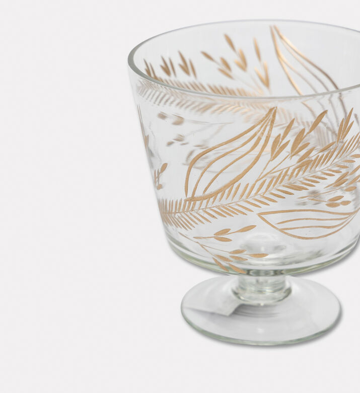 Home Deco and More Leaves Engraved Round Base Vase, Packshot View