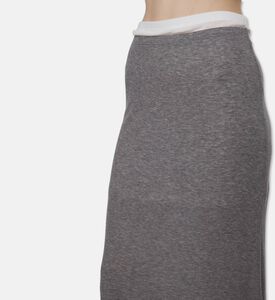 Samsoe Ribbed Minimalist Maxi Skirt, Model View