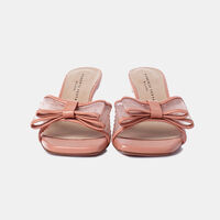 Polka Dot Tulle Bow Heeled Sandals