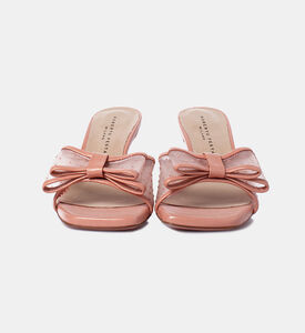 Polka Dot Tulle Bow Heeled Sandals