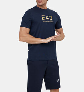 تيشيرت قطن بطبعة شعار